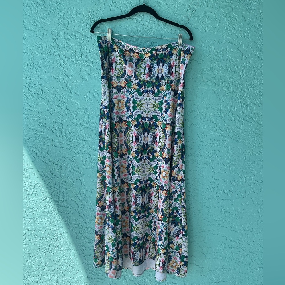 LuLaRoe Multicolor Floral Maxi Skirt in size XL